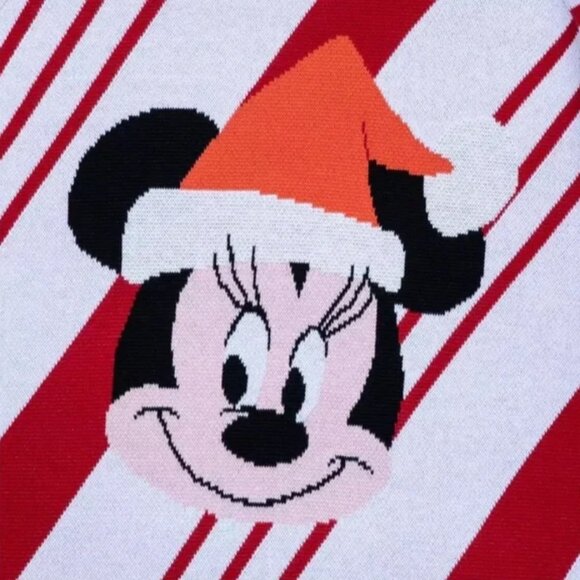 Disney Santa Hat Minnie Mouse Holiday Sweater 2023 Christmas Candy Cane Size 3XL - Picture 3 of 13